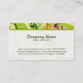 カラフルレトロ抽象芸術フローラコラージュ2 名刺 (裏面)