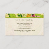 カラフルレトロ抽象芸術フローラコラージュ2 名刺 (裏面)