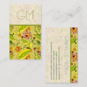 カラフルレトロ抽象芸術フローラコラージュ3 名刺 (正面/裏面)