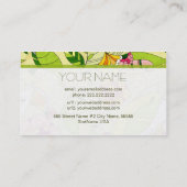 カラフルレトロ抽象芸術フローラコラージュ 名刺 (裏面)