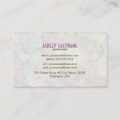 カラフルレトロ抽象芸術フローラコラージュ 名刺 (裏面)