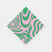 カラフルレトロ旋回溝Y2Kパターン スタンダードランチョンナプキン (角)