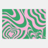 カラフルレトロ旋回溝Y2Kパターン ラッピングペーパーシート (正面3)