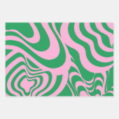 カラフルレトロ旋回溝Y2Kパターン ラッピングペーパーシート (正面)