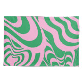 カラフルレトロ旋回溝Y2Kパターン 枕カバー (裏面)