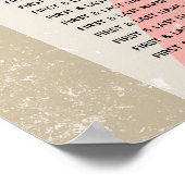 カラフルレトロ日が差すこと結婚の座席表 ポスター (角)