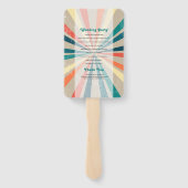 カラフルレトロ日が差すこと結婚式 プログラム ハンドファン (裏面)