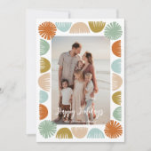 カラフルレトロ枠の写真 シーズンカード (正面)