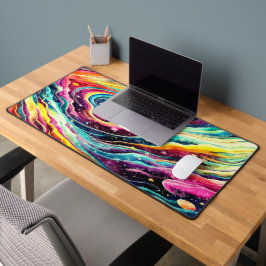 カラフルレトロ水彩外空間デザイン デスクマット