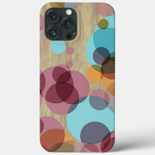 カラフルレトロ水玉模様アートパターフェイクン iPhone 13 PRO MAXケース