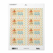 カラフルレトロ水玉模様ベーカリーラベル ラベル (フルシート)