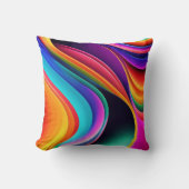 カラフルレトロ波アクセント クッション (正面)