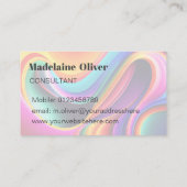 カラフルレトロ波モダン 名刺 (裏面)