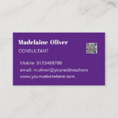 カラフルレトロ波モダンQRコード 名刺 (裏面)