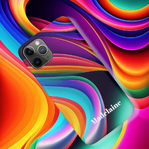 カラフルレトロ波個人 iPhone 11 PROケース