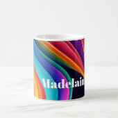 カラフルレトロ波溝 コーヒーマグカップ (中央)