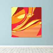 カラフルレトロ絵画抽象芸術第2条 キャンバスプリント (インサイチュ (ウッドフロア))