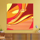 カラフルレトロ絵画抽象芸術第2条 キャンバスプリント (インサイチュ (リビング))