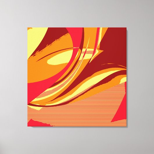 カラフルレトロ絵画抽象芸術第2条 キャンバスプリント (正面)