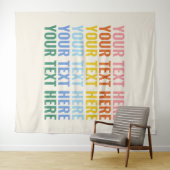 カラフルレトロ繰り返しカスタム引用文 タペストリー (インサイチュ(横))