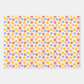 カラフルレトロ美学スマイル顔 ラッピングペーパーシート (正面)