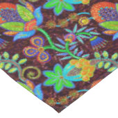 カラフルレトロ花パターフェイクンビーズ テーブルクロス (アングル)