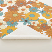 カラフルレトロ花パターン シェルパブランケット (3/4)