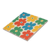 カラフルレトロ花パターン タイル (側面)