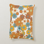 カラフルレトロ花柄 アクセントクッション (裏面(縦))