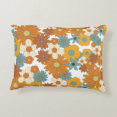 カラフルレトロ花柄 アクセントクッション (裏面)