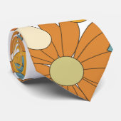 カラフルレトロ花柄 ネクタイ (ロール)