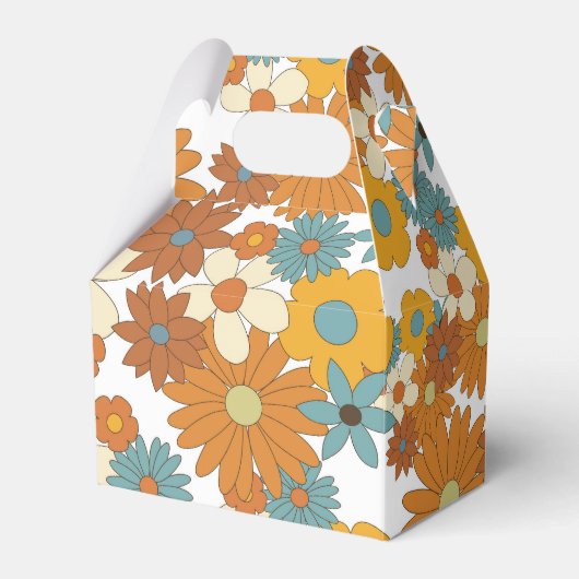 カラフルレトロ花柄 フェイバーボックス (正面サイド)
