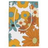 カラフルレトロ花柄 ミディアムペーパーバッグ (正面)