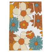 カラフルレトロ花柄 ミディアムペーパーバッグ (裏面)