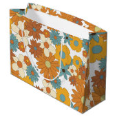 カラフルレトロ花柄 ラージペーパーバッグ (裏面アングル)