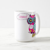 カラフルレトロ華美フローラホットピンクフクロムグ コーヒーマグカップ (正面右)