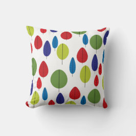 カラフルレトロ葉 クッション
