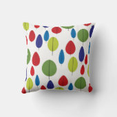 カラフルレトロ葉 クッション (裏面)