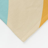 カラフルレトロ虹の波パーソナライズされた フリースブランケット (角)