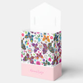 カラフルレトロ蝶と花模様 フェイバーボックス (オープン)