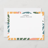 カラフルレトロ離れはGROOVY植物性かわいい ノートカード (正面)