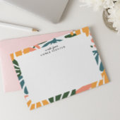 カラフルレトロ離れはGROOVY植物性かわいい ノートカード