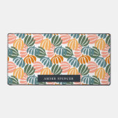 カラフルレトロ離れグルーヴィ植物学ガーリー科 デスクマット (正面)