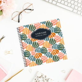 カラフルレトロ離れGROOVY植物学 ノートブック