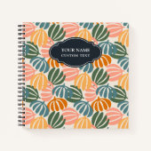 カラフルレトロ離れGROOVY植物学 ノートブック (正面)