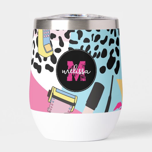 カラフルレトロ1990年代の90年代パターンモノグラム (正面)