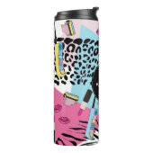 カラフルレトロ1990年代の90年代パターンモノグラム タンブラー (回転左)