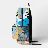 カラフルレトロ1990年代の90年代パターンモノグラム プリントバックパック (右)