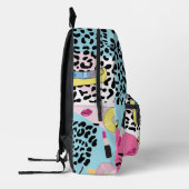 カラフルレトロ1990年代の90年代パターンモノグラム プリントバックパック (左)