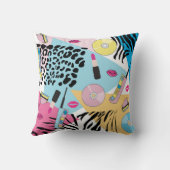 カラフルレトロ1990年代パターン クッション (裏面)